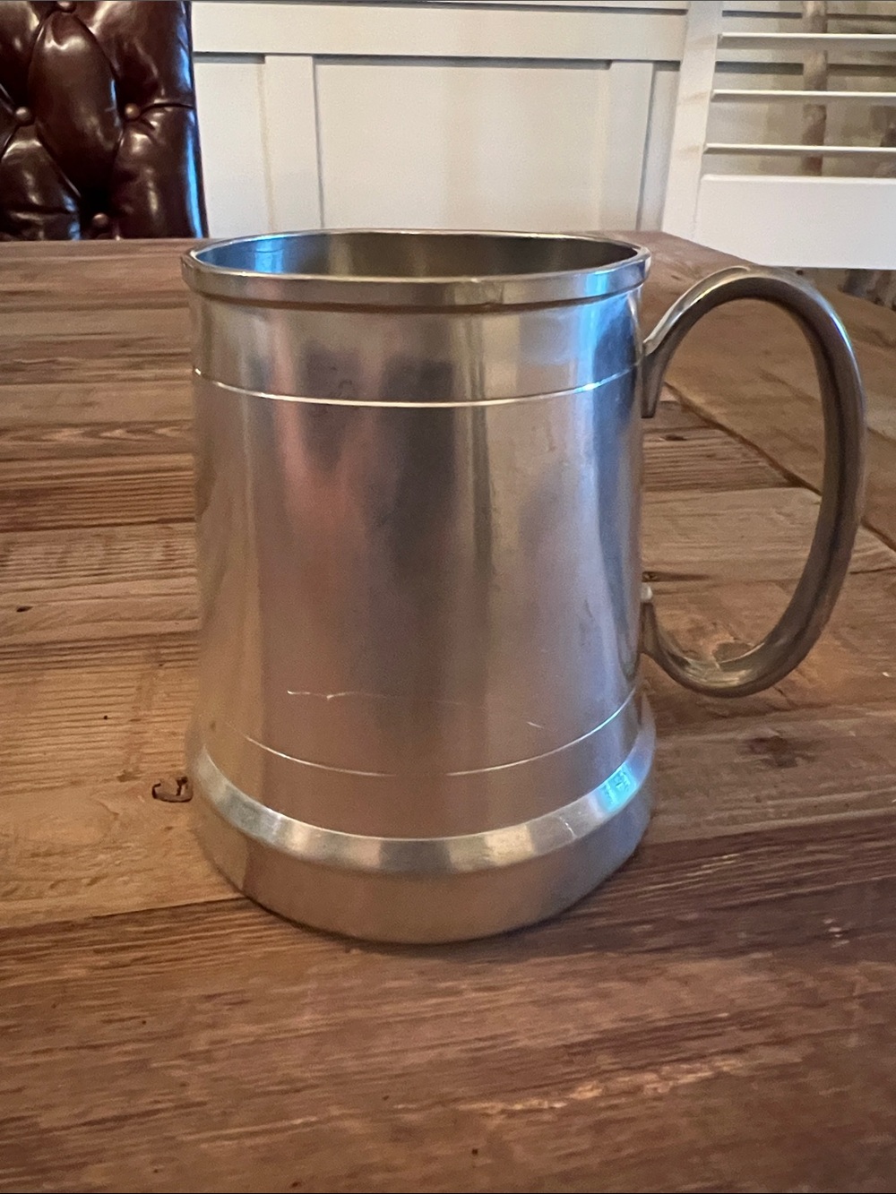 Classic Selangor Silver Pewter Tankard Mug - Silver